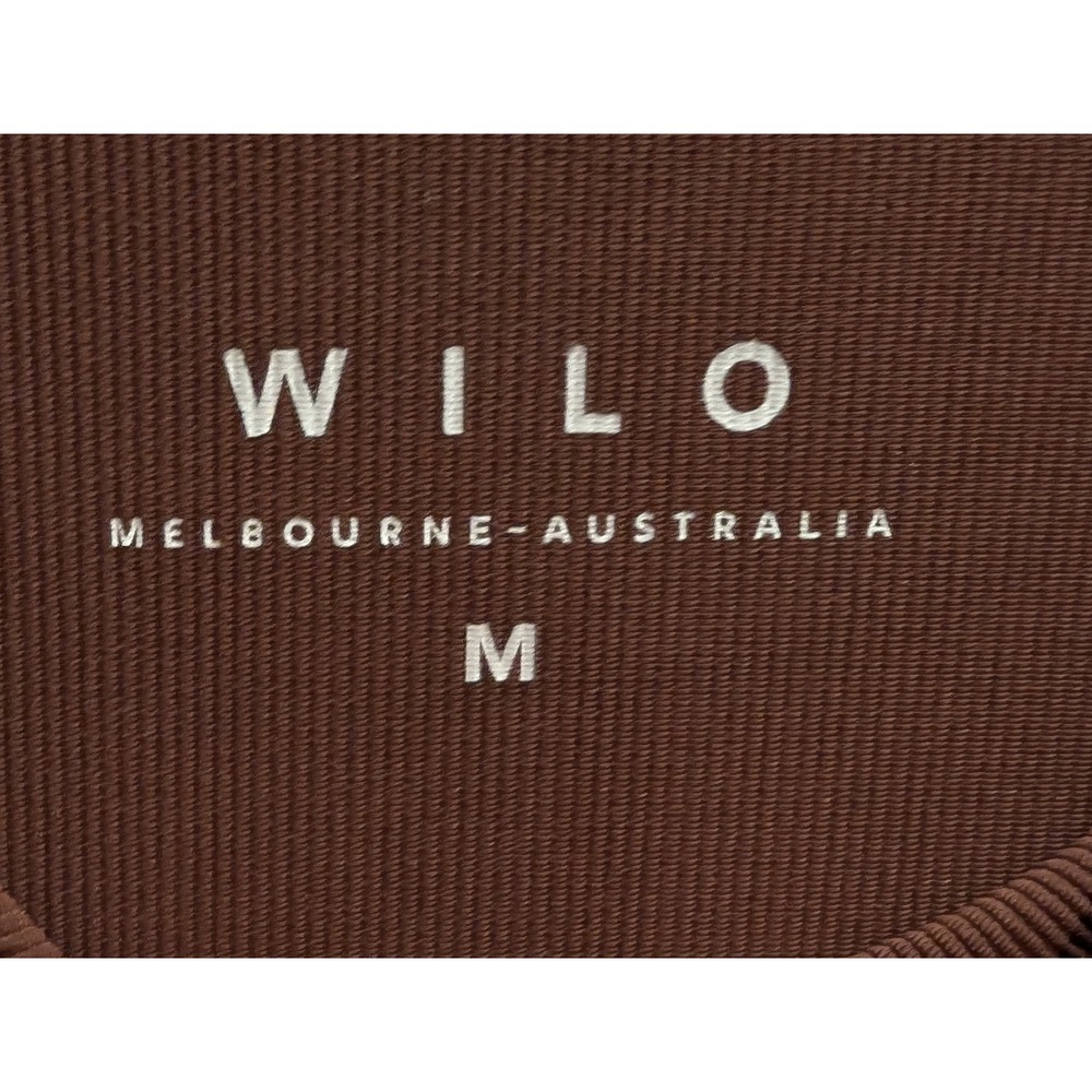 Wilo the Label Flare Leg Jumpsuit Brown Ribbed Sleeveless Bodysuit Size Medium - Picture 4 of 4